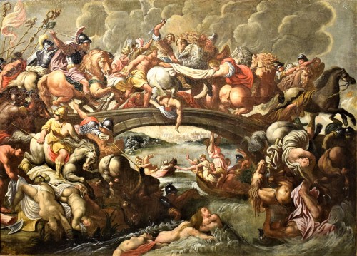 La Bataille des Amazones, école flamande, cercle Pieter Paul Rubens vers1630